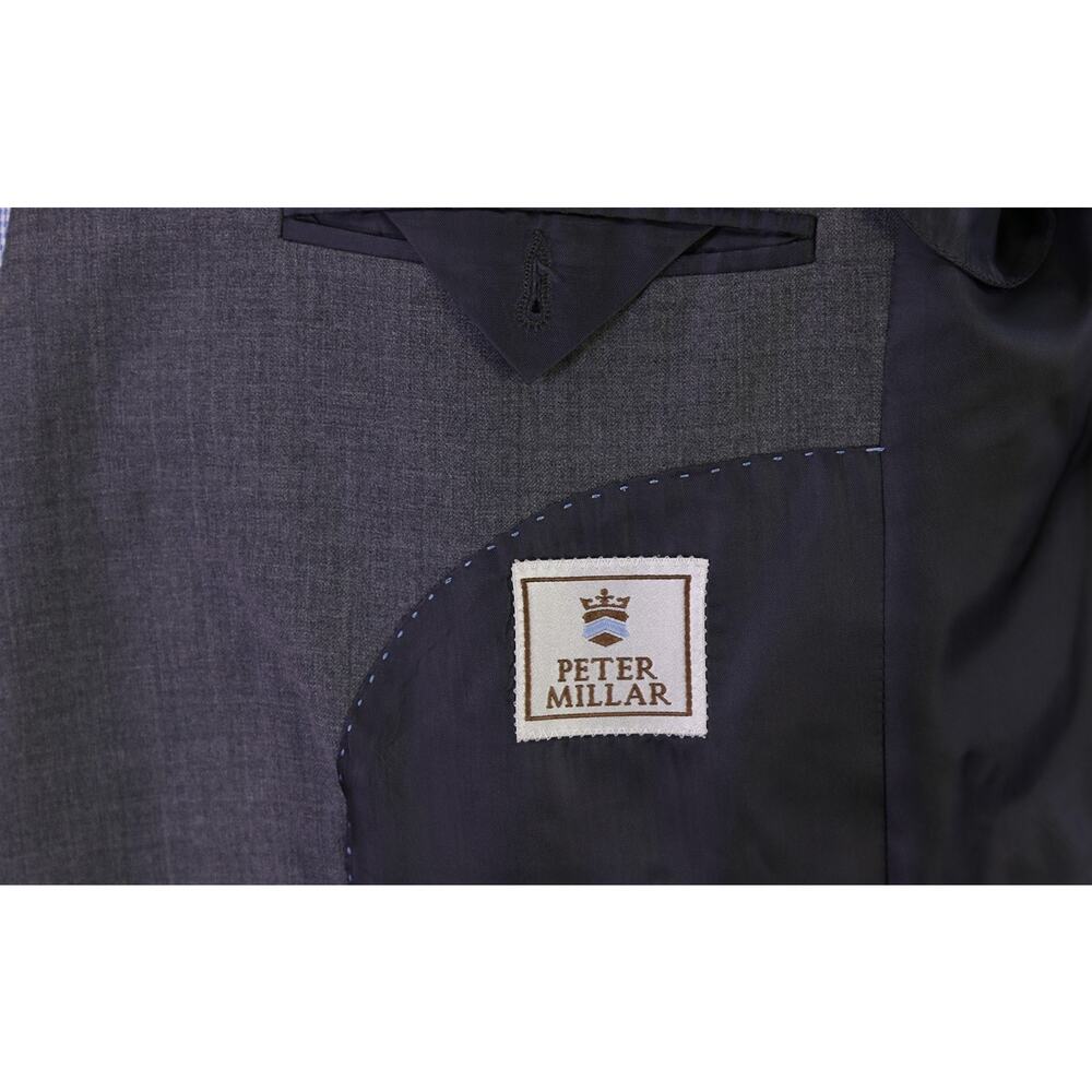 Peter Millar Men's Solid Gray 2-Btn Wool Blazer Jacket 41R - Picture 9 of 12